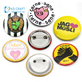 En gros pas de logo minimum impression offset en métal blanc fer blanc 58mm pas cher broche magnétique badge bouton personnalisé pour la promotion